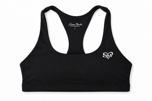 Racerback Sports Bra — Black