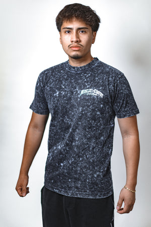 Muscles Over Comfort Marbled Wash Tee — Navy