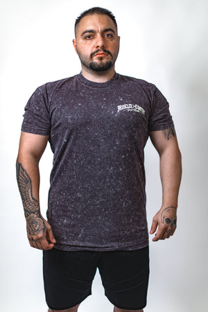 Muscles Over Comfort Marbled Wash Tee — Brown