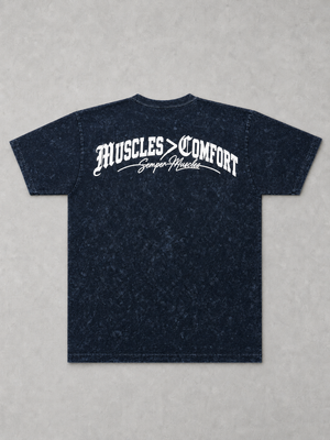 Muscles Over Comfort Navy T-shirt (Pre-Order)