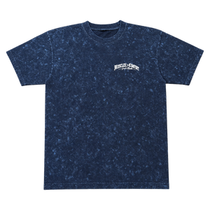 Muscles Over Comfort Marbled Wash Tee — Navy
