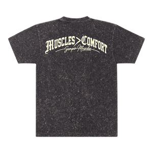 Muscles Over Comfort Marbled Wash Tee — Brown
