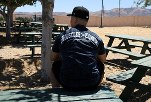 Muscles Over Comfort Navy T-shirt (Pre-Order)
