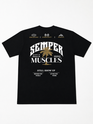 Still Show Up Premium Heavyweight Tee - Black
